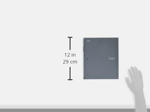 Five Star Spiral Notebook + Study App, 1 Subject, Graph Ruled Paper, Fights Ink Bleed, Water Resistant Cover, 8-1/2" x 11", 100 Sheets, Gray (620000AA3)