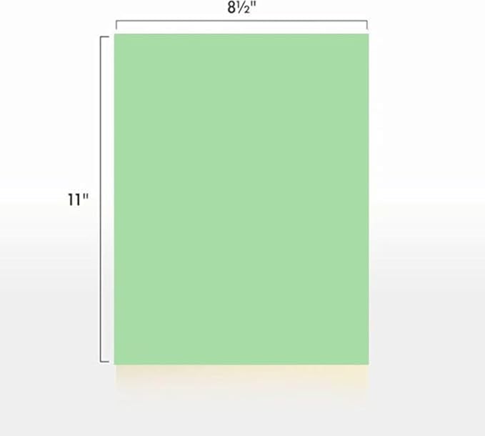 Colored Copy Paper, 20 LB 8.5 X 11, 500 Sheets (Green)