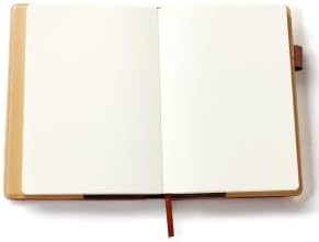 Blank Refill Paper for Hardcover Leather Notebook, A5 Unlined Refill Page for Refillable Sketchbook with Pocket, 240 Pages Notebook Paper for Drawing with Ribbon Bookmark