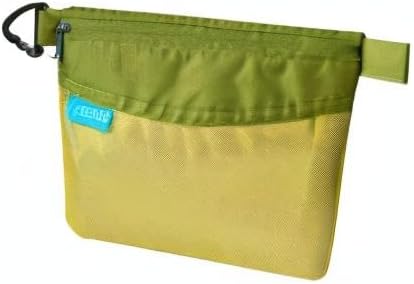 pack all Water-resistant Material Zipper Pouch, Mesh Zipper Bag for Storage, Travel, Office (Small, Green)