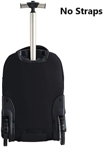 UNIKER Rolling Backpack without Straps for Boys, Roller Travel Bag,Wheeled Bookbag High School,Trolley Middle School Bag for Teens,Schoolbag with Wheels