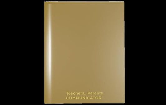 Nicky's Folders® English Communicator, Parent-Teacher Folder, Patented Tear-Resistant Flexible Plastic 2 Inside Pockets, 2 Exterior Sleeves, Letter Size Paper, Single Color(24 Pack) (Metallic Gold)