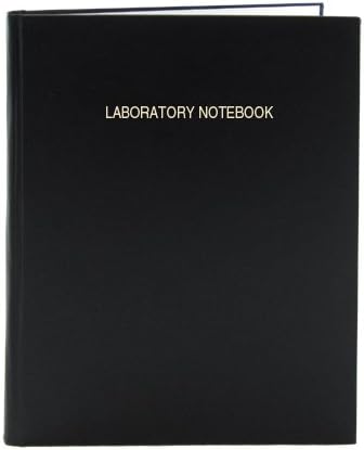 BookFactory Lab Notebook - 240 Pages (.25" Grid Format), 8 7/8" x 11 1/4", Black Cover, Section Sewn Hardbound Laboratory Notebook (LIRPE-240-LGR-A-LKT1)