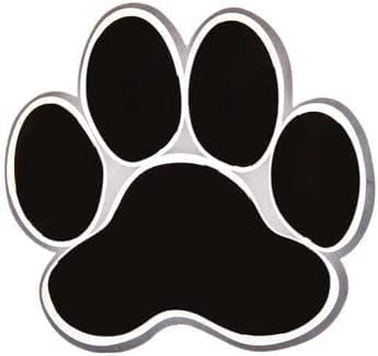 Black Paw Print Paper Cutout Student Badge - Bulletin Board Decor Shapes - 36 Pieces