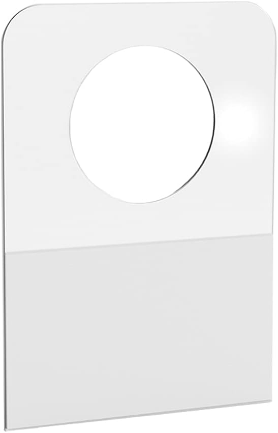 JINMI 7/8inch X 1-1/4inch Round Hole Self Adhesive Hanging Tabs Heavy Duty Clear Plastic Hang Tags Hook for Store Retail Display 1000 Pack