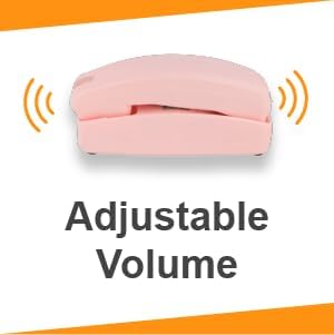 iSoHo Phones -Hearing Device-Friendly Phone – Gentle on Aching Hands, Easy-to-Press Buttons, Wall-Mountable, Custom Ringtone/Volume, Adjustable Ringer & Call Waiting with Lighted Keypad, Ladies Pink
