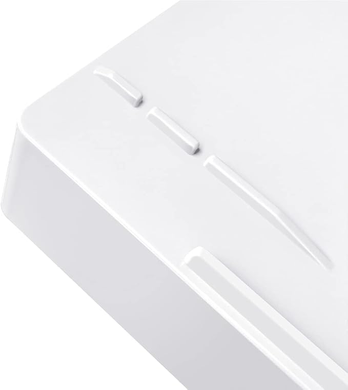 Acrimet Stackable Letter Tray 4 Tier Side Load, Plastic, Desktop File Organizer (White Color)