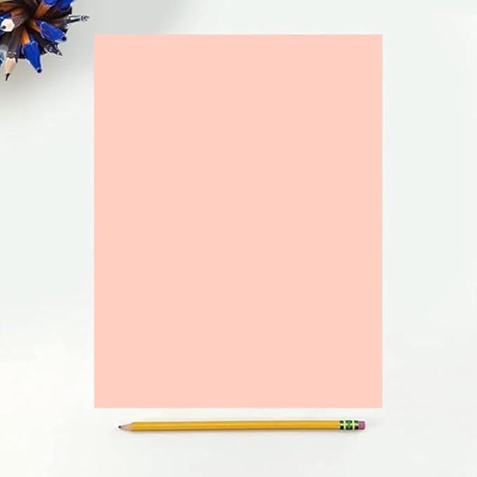 Colored Copy Paper, 20 LB 8.5 X 11, 500 Sheets (Peach)