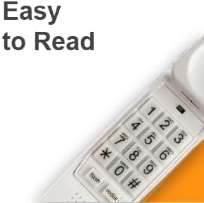 iSoHo Phones -Hearing Device-Friendly Phone –Gentle on Aching Hands, Easy-to-Press Buttons, Wall-Mountable, Custom Ringtone/Volume, Adjustable Ringer & Call Waiting with Lighted Keypad, Choctaw White