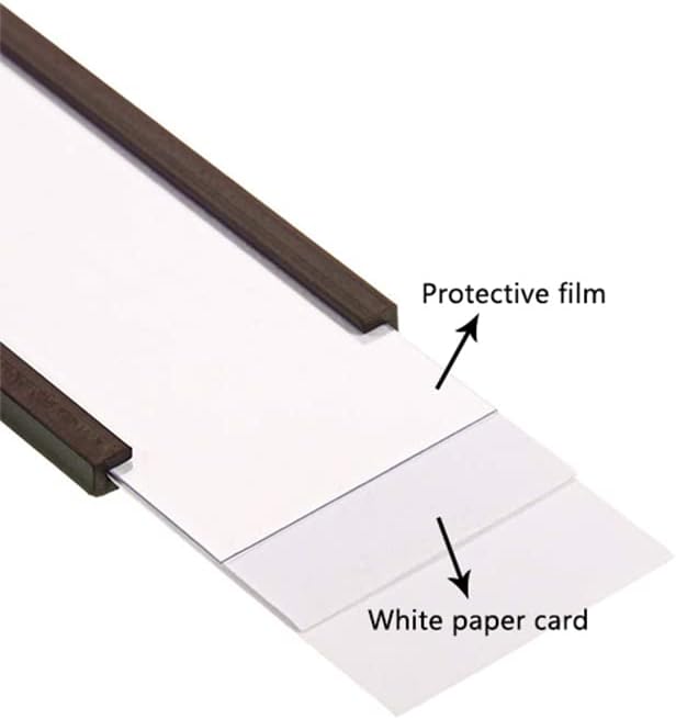 C Channel Magentic Label Holders 2x5.5 Inches with Paper Inserts and Clear Plastic Protectors,Magnetic Data Card Holders File Cabinet Labels,Pack of 30