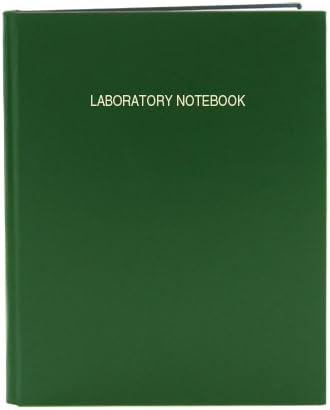BookFactory Extra Large Lab Notebook - 240 Pages (.25" Grid Format), 8 7/8" x 13 1/2" (Oversized), Green Imitation Leather Cover, Section Sewn Hardbound Laboratory Notebook (LIRPE-240-OGR-A-LGT1)