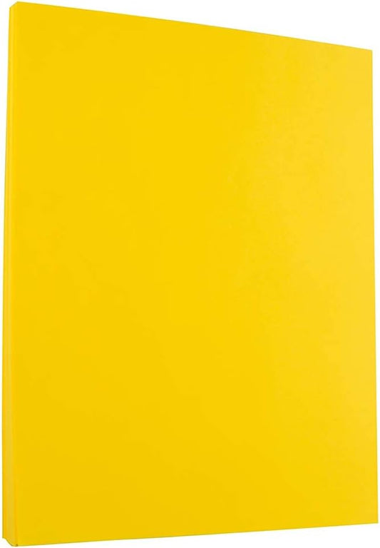 JAM PAPER Colored 24lb Paper - 90 gsm - 8.5 x 11 - Yellow Recycled - 50 Sheets/Pack