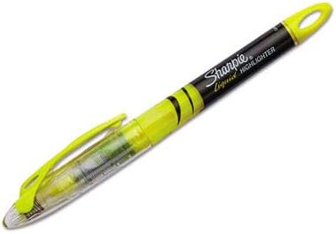 Sharpie Liquid Highlighters, Chisel Tip, Fluorescent Yellow, 12 Count