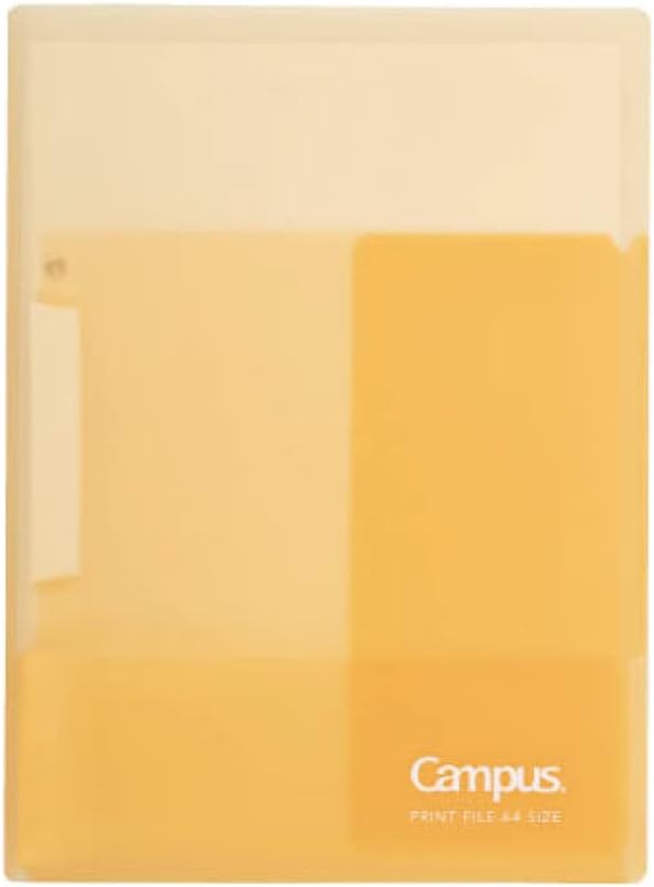Kokuyo Campus Easy to Review Print File, Clip Folder, File Folder, A4, Yellow, Japan Import (FU-CE755Y)