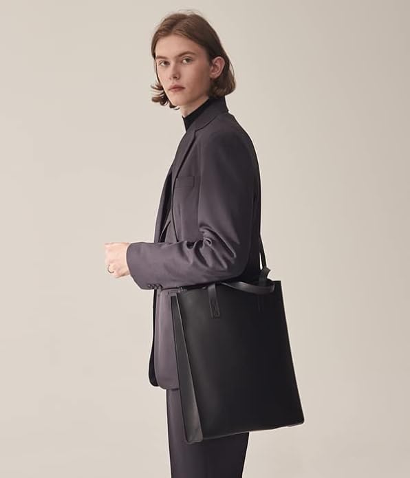 Messenger Bag for Men –Vegan Leather Laptop Squared Bag for Women Fits 16In Laptop – Crossbody Bag Men Shoulder Bag with Shoulder Strap