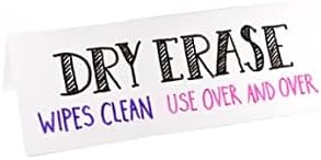 Apostrophe Games Dry Erase Name Tent Table Cards 8.5"" x 3"" (100 Pack) Reusable Name Cards, Classroom Name Tags, Wedding Guest Name Tents