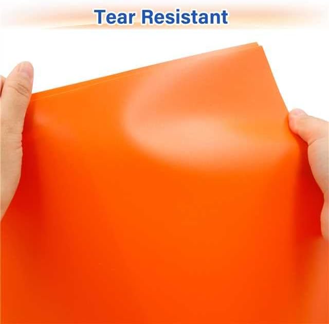 ViVin 12-Pack Sturdy Plastic Folders with Pockets and Prongs, 2 Pocket Folder with 3 Prongs, fits 8.5 * 11 Letter Size Paper, for School, Office and Home (Orange)