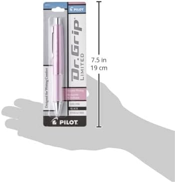 PILOT Dr. Grip Refillable & Retractable Gel Ink Rolling Ball Pen, Fine Point, Metallic Mauve Barrel, Black Ink, Single Pen (36273)