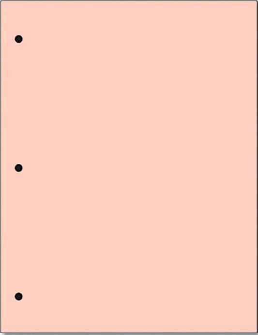 Copy And Printing Color Paper, 20 Lb. 3 Hole Punch 500 Sheets Per Ream. (Peach)