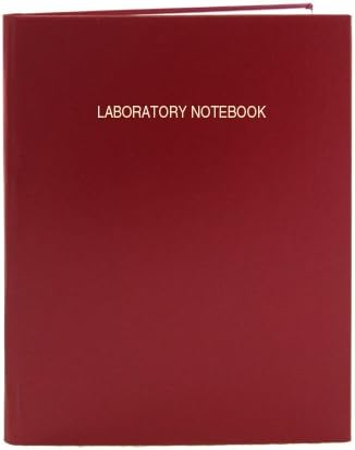 BookFactory Extra Large Lab Notebook - 240 Pages (.25" Grid Format), 8 7/8" x 13 1/2" (Oversized), Red Imitation Leather Cover, Section Sewn Hardbound Laboratory Notebook (LIRPE-240-OGR-A-LRT1)