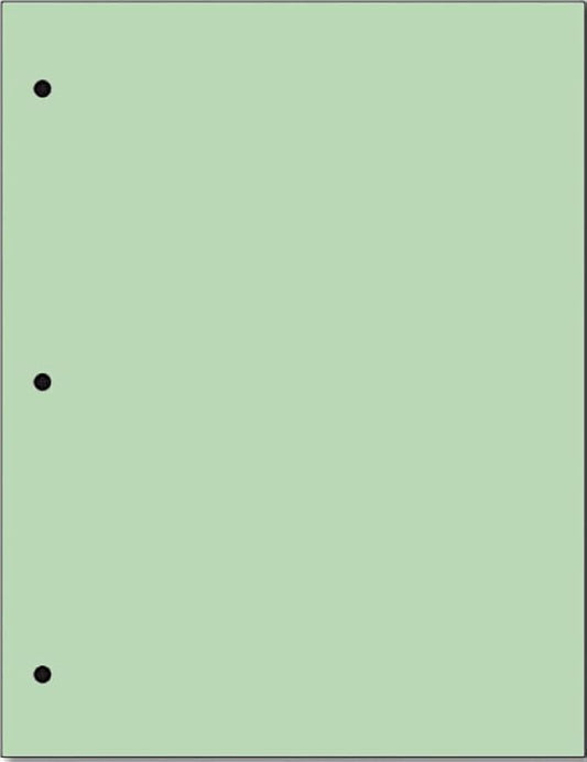 Copy And Printing Color Paper, 20 Lb. 3 Hole Punch 500 Sheets Per Ream. (Green)