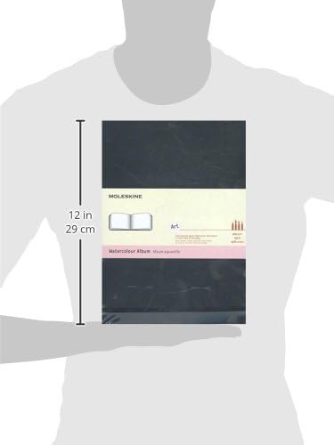 Moleskine Art Watercolor Album, Hard Cover, A4 (8.25" x 11.75") Plain/Blank, Black, 60 Pages