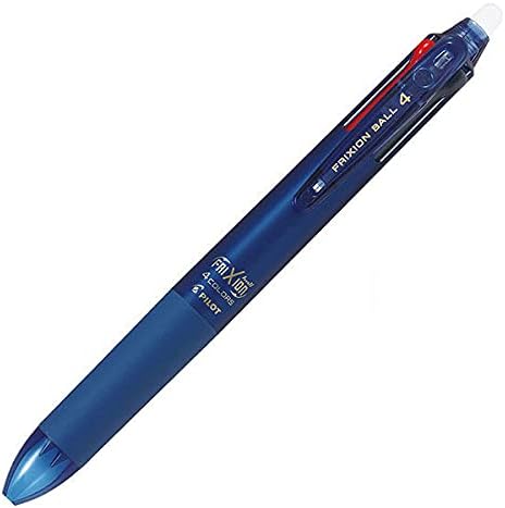 Pilot FriXion Ball 4, Erasable Ballpoint Pen, 4 Color Gel Ink Multi-Pen, 0.38mm, Blue black (LKFB-80UF-BB)