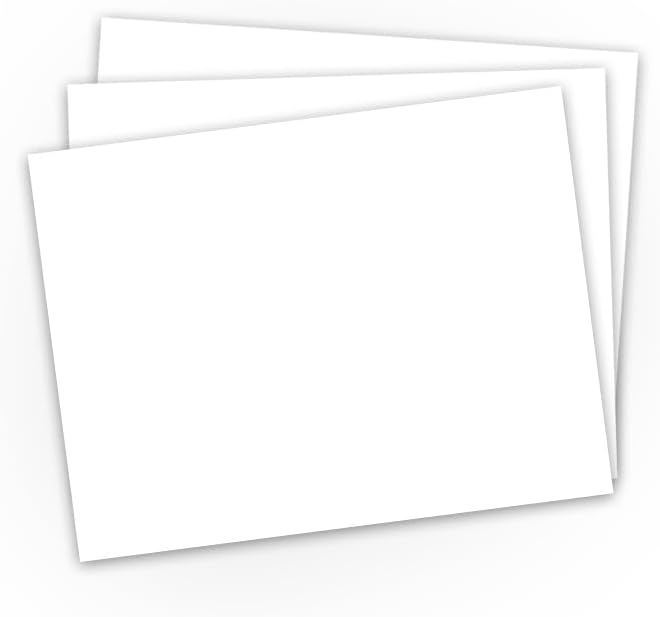 School Smart Railroad Board, 22 x 28 Inches, 6-Ply, White, Pack of 100