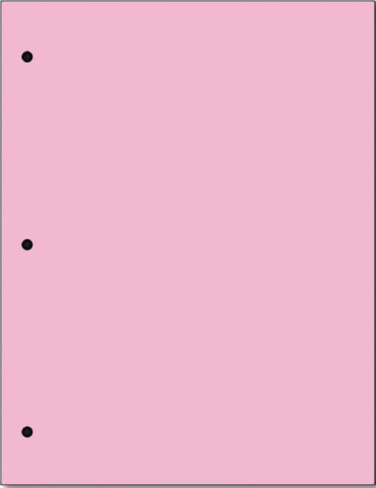 Copy And Printing Color Paper, 20 Lb. 3 Hole Punch 500 Sheets Per Ream. (Pink)