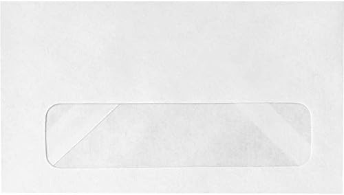 LUXPaper #6 3/4 Business Window Envelopes | Commercial Flap | 3 5/8" x 6 1/2" | Bright White | 24lb. Text | 50 Qty