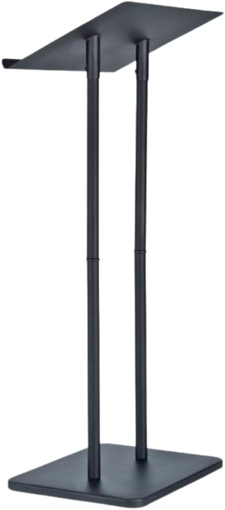 Kingdom KML14B Modern & Professional Black Metal Podium with Metal Top (43.7" Height)