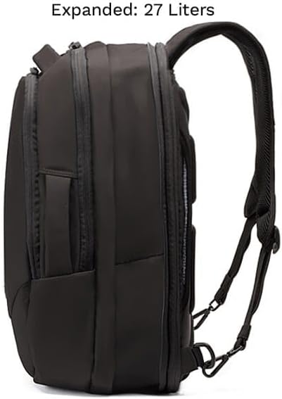 Knack Small Series 2 Laptop Backpack Fits up to 16 Inch Laptops - Knack Bags Carry-On Backpack, TSA Approved, Expandable Travel Backpacks With 2 Day Outfit Capacity, Stealth Black