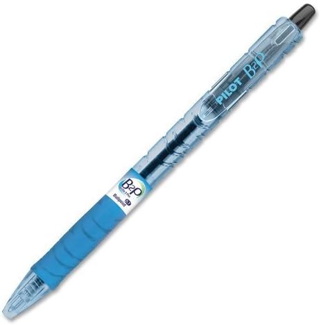 PILOT B2P - Bottle to Pen Refillable & Retractable Ball Point Pen Made From Recycled Bottles, Fine Point, Black Ink, 5-Pack (32612)
