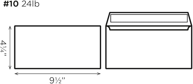Blake Purely Everyday #10 Pack of 1000 Peel and Seal Envelopes (29215-76) White - 4 1/8" x 9 1/2"