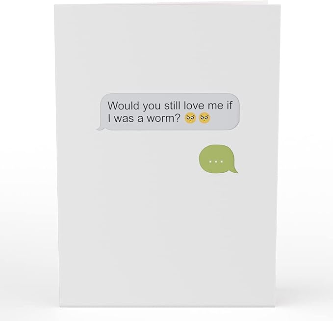 Lovepop Everyday Pop-Up Card for Her, Him, Girls, Boys - 3D Love Greeting Cards - If I was a Worm - 5" x 7" - Blank Note Card & Envelope Included