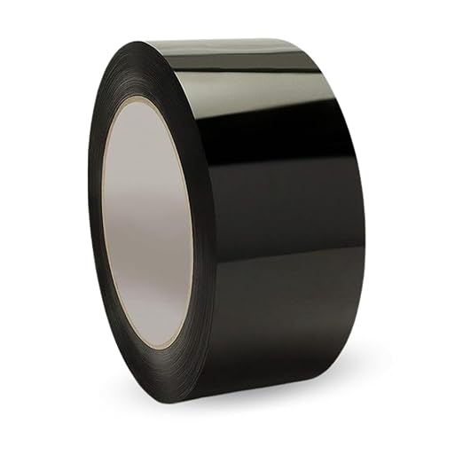 Heavy Duty Packaging Color Tape for Shipping,Packing and Moving 2" Wide x 2.0 Mil Thick -110 Yrd Roll -Acrylic Adhesive Tape for Box Sealing. (36 Rolls, Black, 2" Wide x 110 yds).