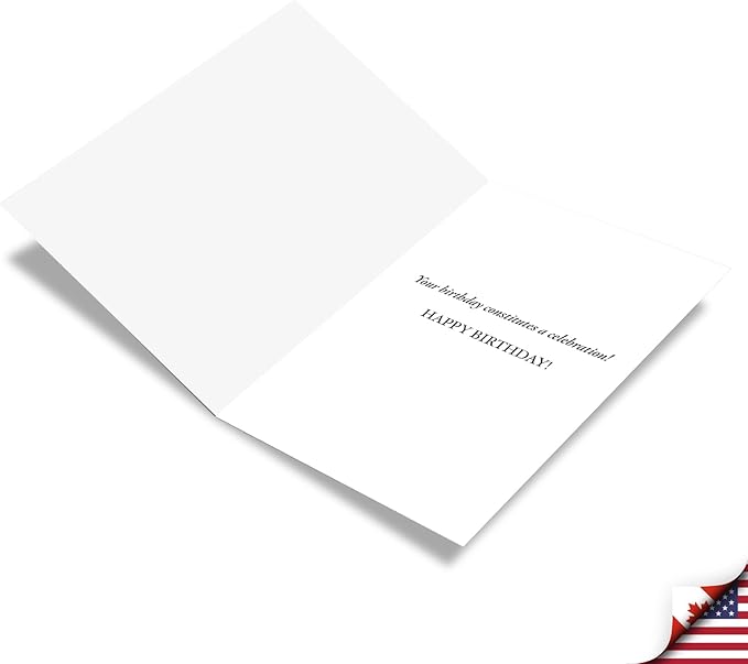 NobleWorks, Funny Birthday Greeting Card with 5 x 7 Inch Envelope (1 Card) Presidential Election Political Humor B-day Card - US Constitution 0753Z