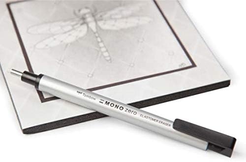 Tombow 57315 Mono Zero Eraser and Refill Value Pack, Round 2.3mm. Precision Tip Pen-Style Eraser with Refill