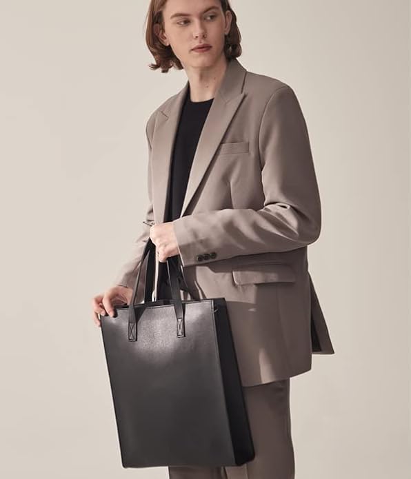 Messenger Bag for Men –Vegan Leather Laptop Squared Bag for Women Fits 16In Laptop – Crossbody Bag Men Shoulder Bag with Shoulder Strap