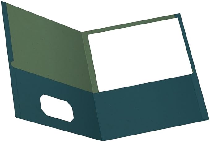 Oxford EarthWise by Oxford Two-Pocket Folders, Blue, Letter Size, 25 per Box, (78502)