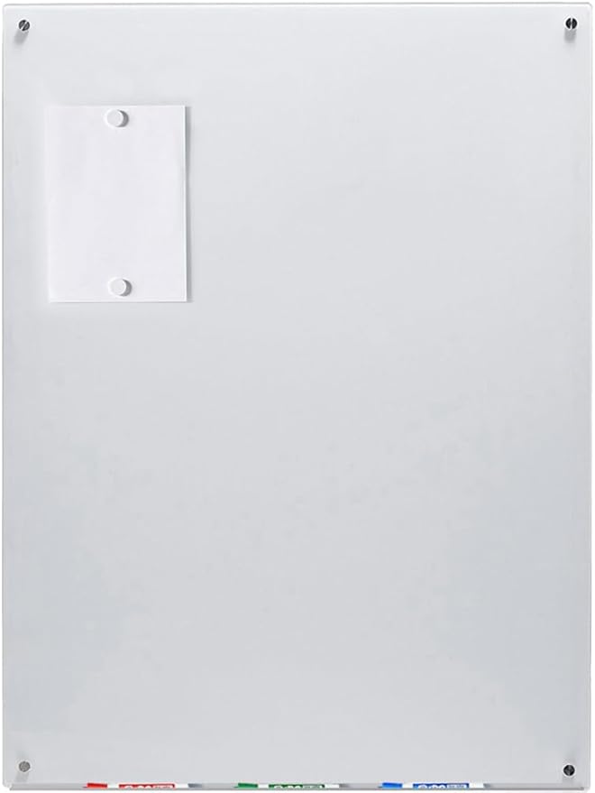 Audio-Visual Direct Magnetic Ultra White Glass Dry-Erase Board Set - 40" x 30" - Includes Magnets, Hardware & Marker Tray