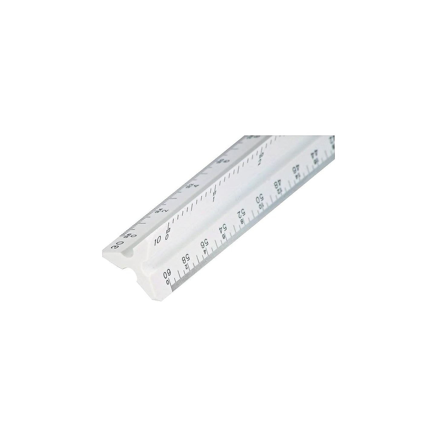 STAEDTLER 12in Engineer Scale Ruler - Triangular Engineering Ruler with 6 Scales(10-60 Parts/Inch), Color-Coded Grooves, Plastic