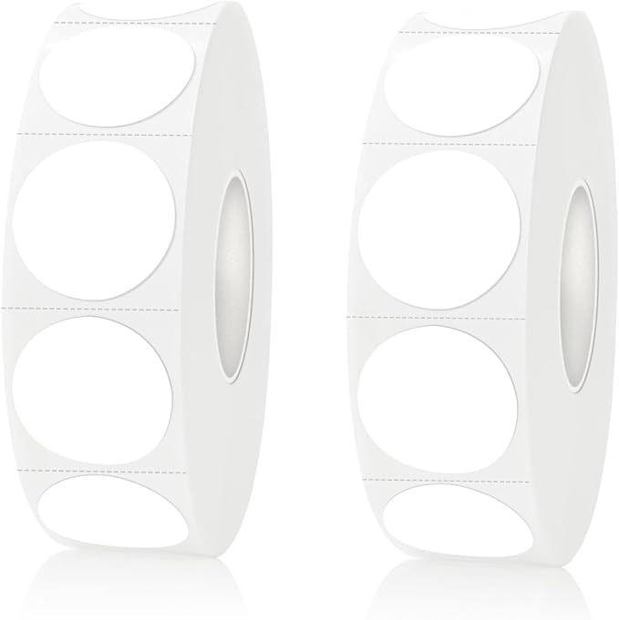 Dot Stickers,Pack of 2400 Round Color Coding Circle Dots Stickers Labels (3/4",Whtie)
