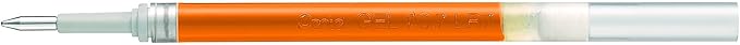 Pentel Refill Ink For EnerGel and Lancelot Gel Pen, (0.7mm) Metal Tip, Orange Ink, Pack of 12 (LR7-F)
