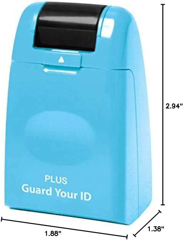 Guard Your ID Identity Protection Security Prevention Stamp Roller (Turquoise)