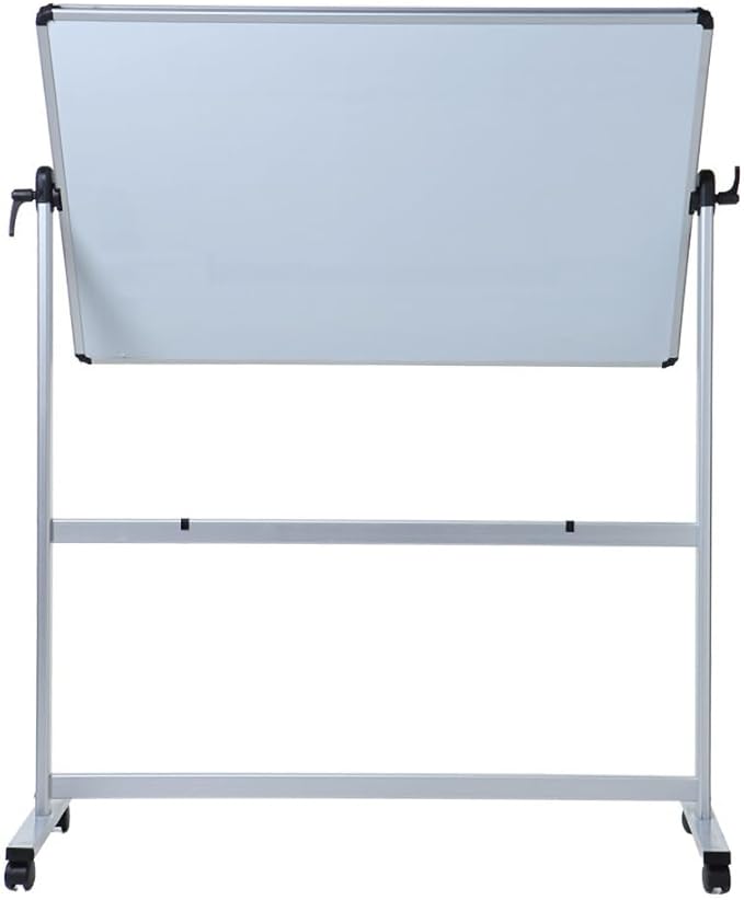 VIZ-PRO Double-Sided Magnetic Mobile Whiteboard,72 x 40 Inches Aluminium Frame and Stand
