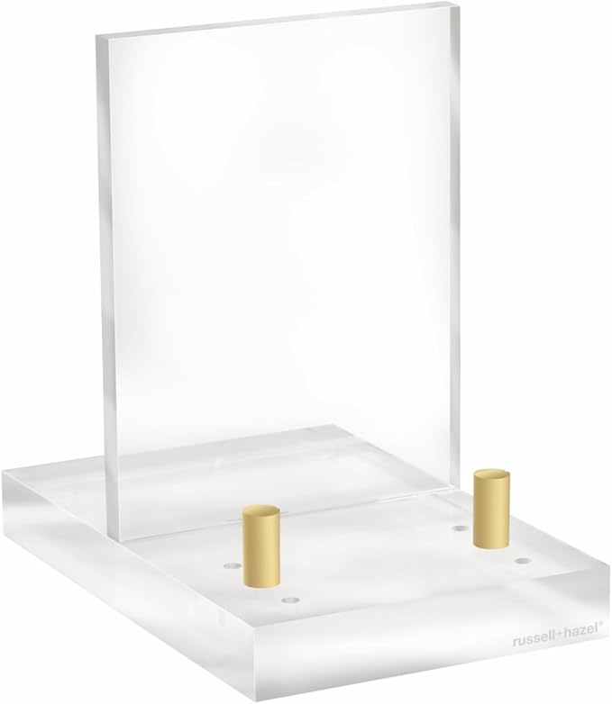 russell+hazel Acrylic Easel Display, Clear, 4” x 6” x 6”