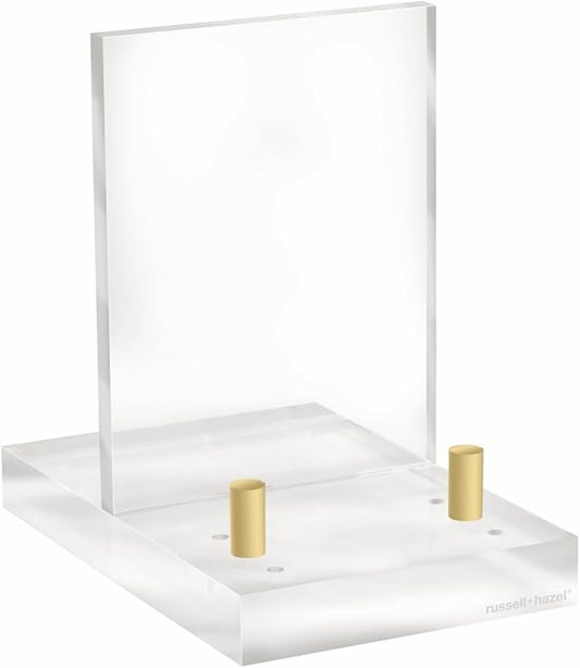 russell+hazel Acrylic Easel Display, Clear, 4” x 6” x 6”