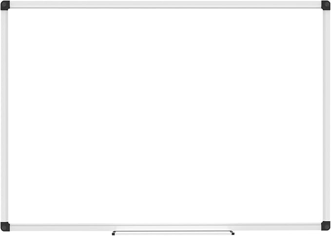 XBoard Magnetic Whiteboard 36 x 24 Inch, Dry Erase White Board for Wall with Marker Tray 3' x 2' | Aluminum Frame Message Presentation Board for Home School & Office
