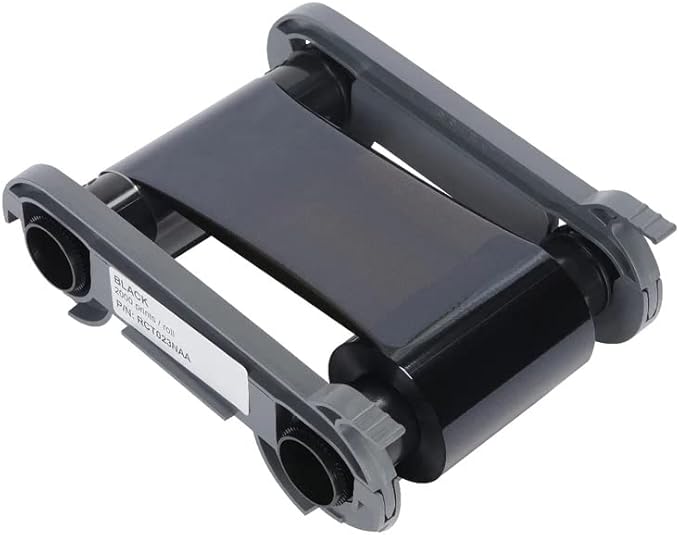 Evolis RCT023NAA Black Monochrome Color Ribbon - K - 2000 Prints